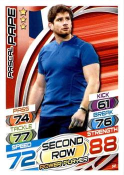 2015 Topps Rugby Attax #50 Pascal Pape Front